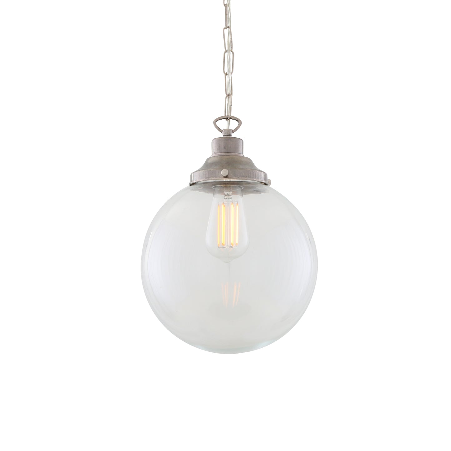 Riad Clear Glass Globe Pendant Light 25cm