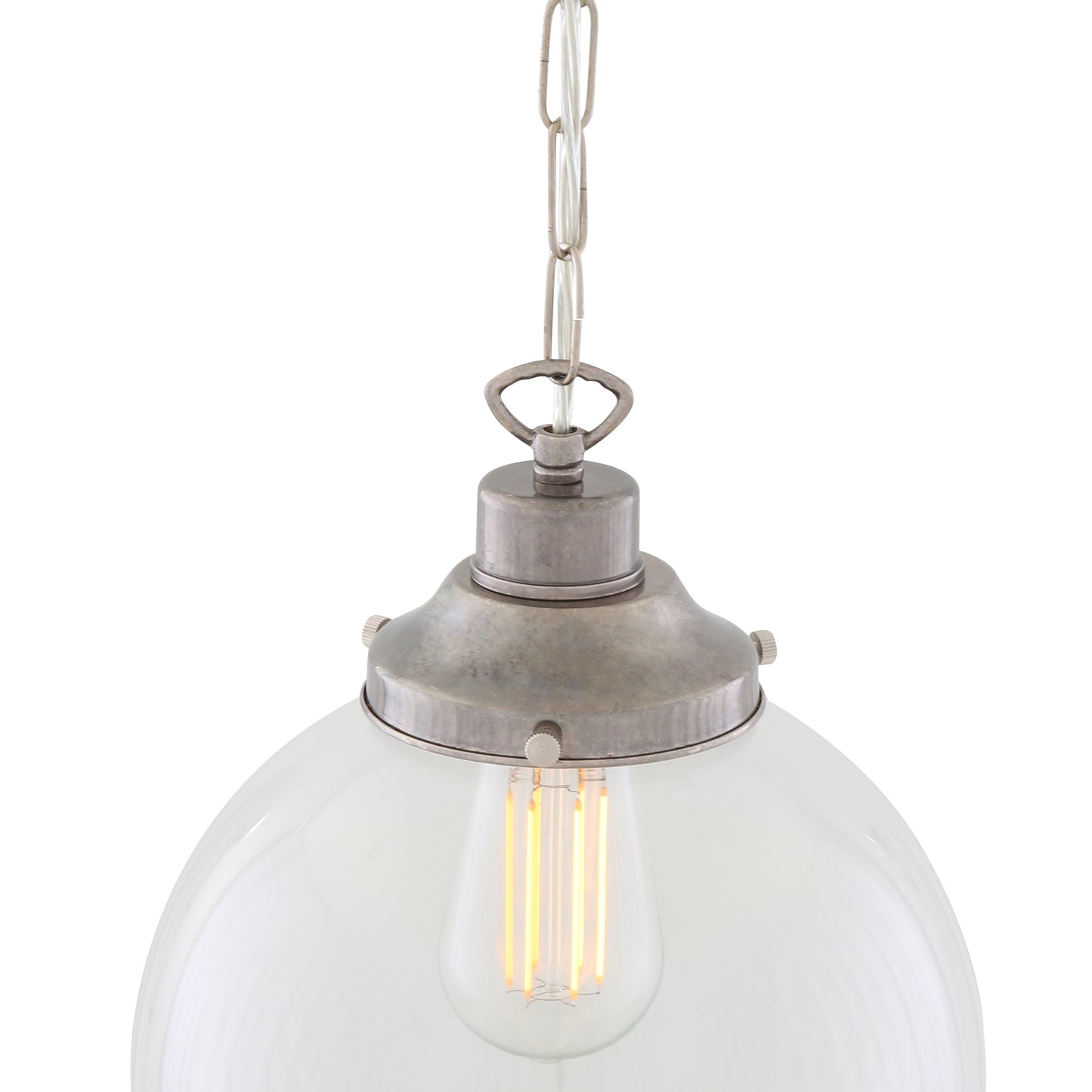 Riad Clear Glass Globe Pendant Light 25cm