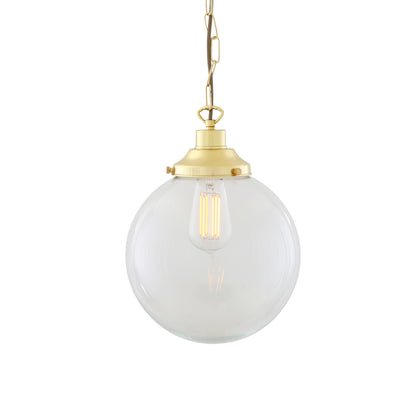 Riad Clear Glass Globe Pendant Light 25cm