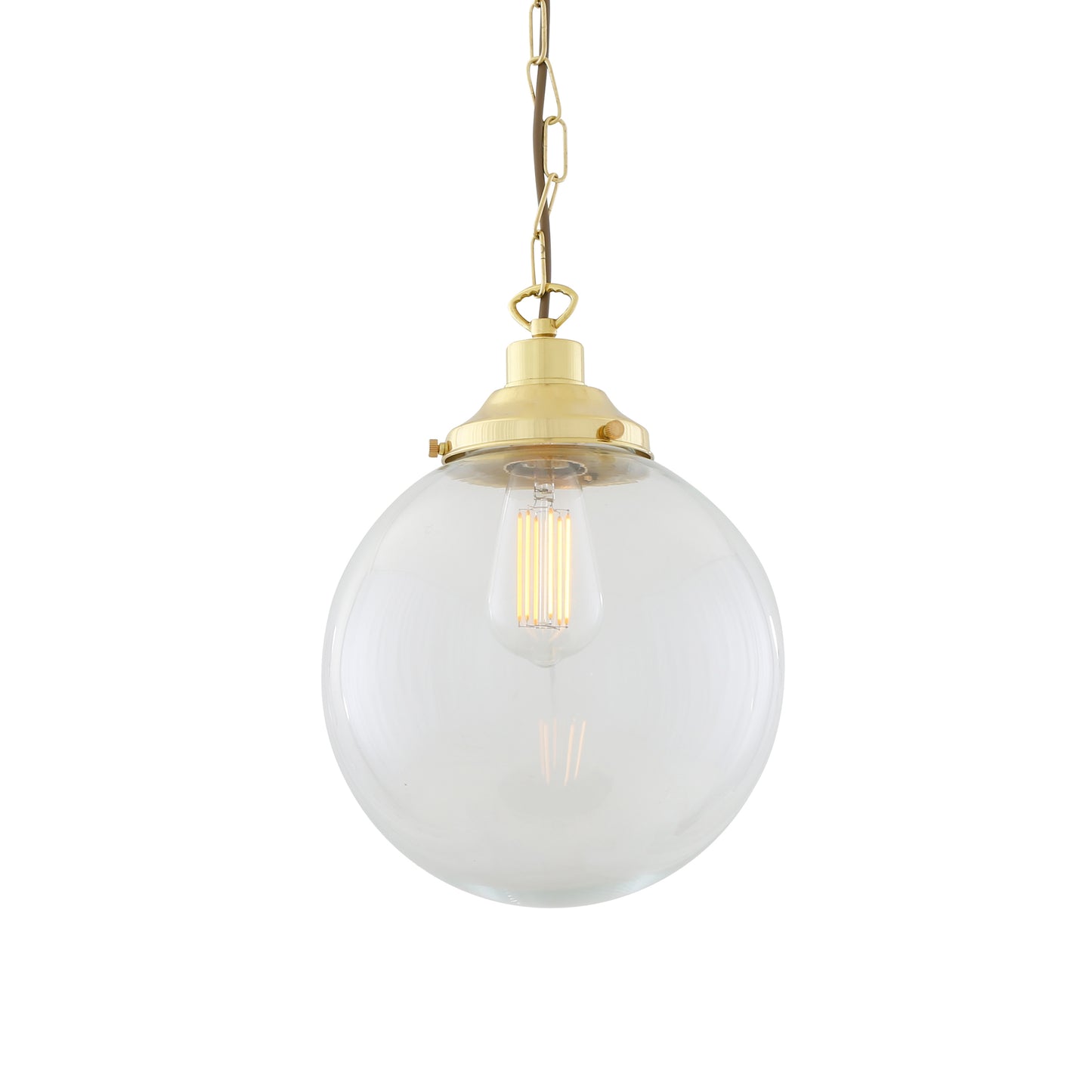 Riad Clear Glass Globe Pendant Light 25cm