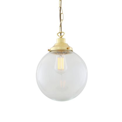 Riad Clear Glass Globe Pendant Light 25cm