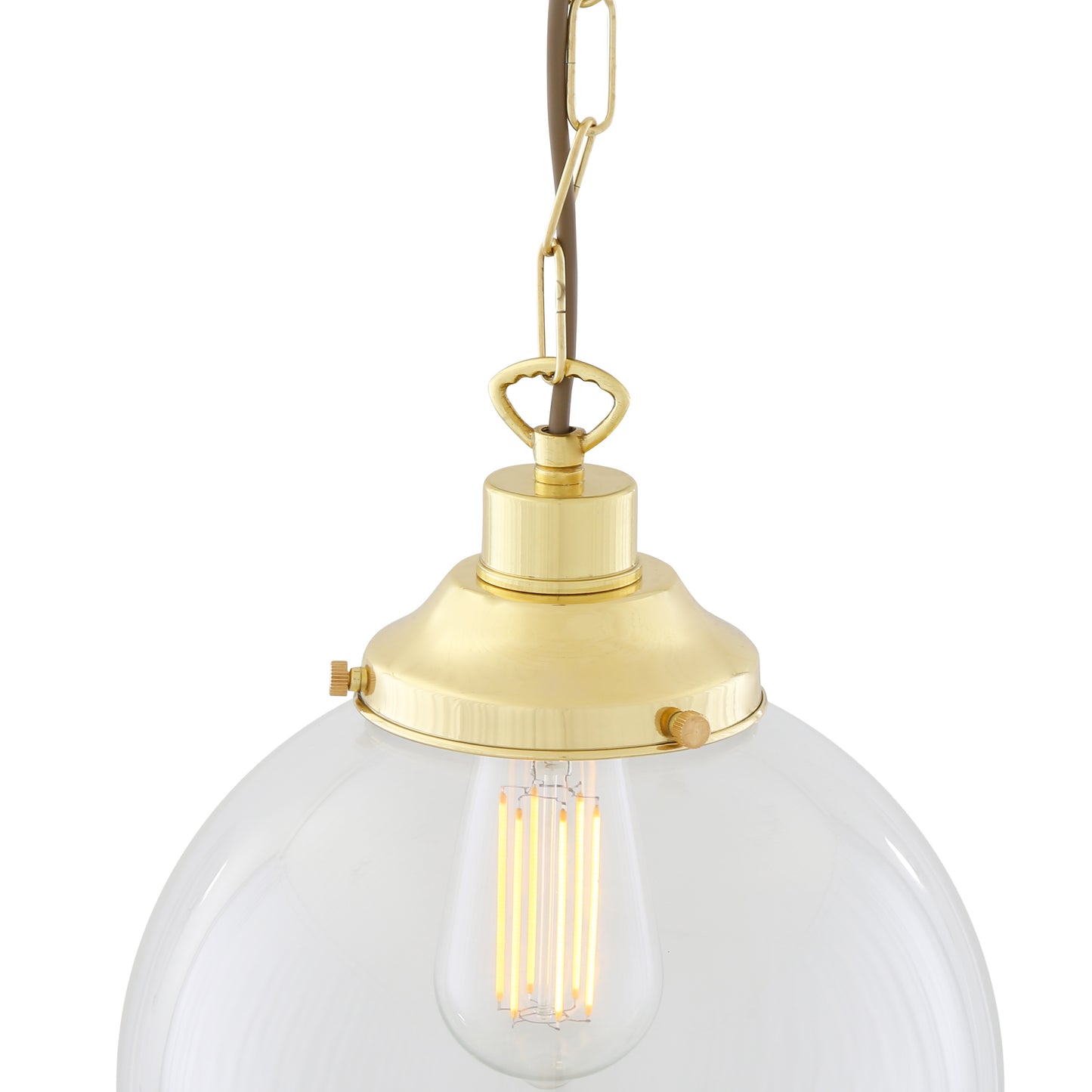 Riad Clear Glass Globe Pendant Light 25cm