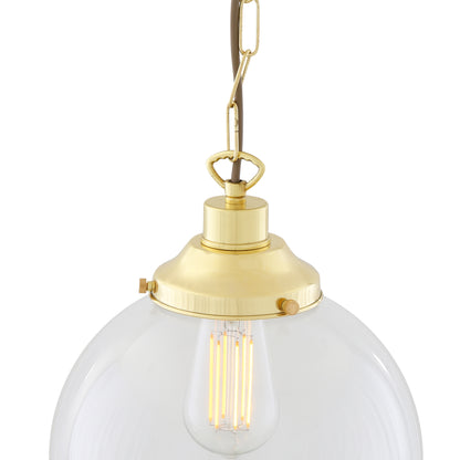 Riad Clear Glass Globe Pendant Light 25cm
