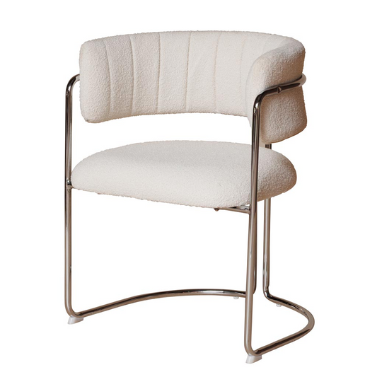 London White Chrome Armchair (Sold as Pair)