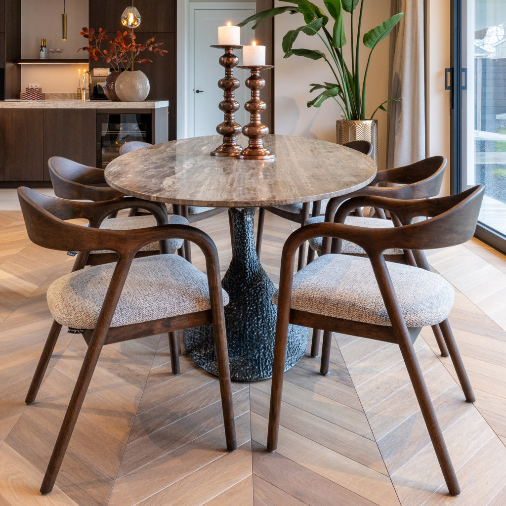 Mihara Dining Chair Mocca Fancy