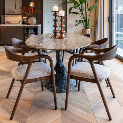 Mihara Dining Chair Mocca Fancy