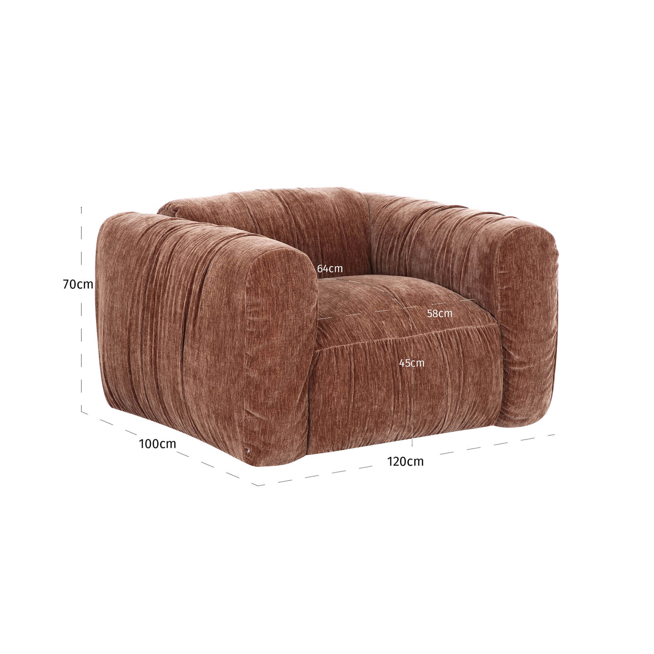 Lounge Chair Monty Be Straight Coffee