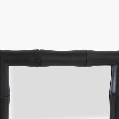 Faux Bamboo Mirror Black