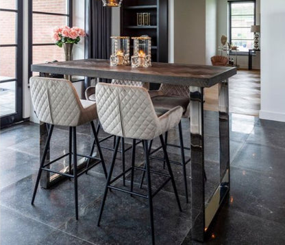 Linsey Khaki Bar Stool (Set of 2)