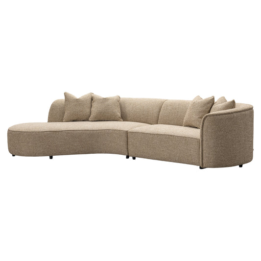 Sofa Romero Sand Tweed Ottoman Left