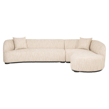 Lounge Sofa Pandora Beige Angora (Right)