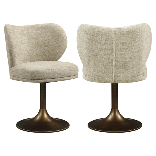 Amely Swivel Dining Chair Natural Softweave
