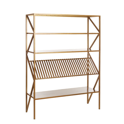 Ezra Antique Bronze Open Cabinet