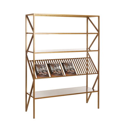 Ezra Antique Bronze Open Cabinet