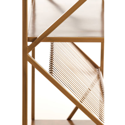 Ezra Antique Bronze Open Cabinet