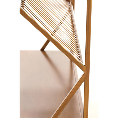 Ezra Antique Bronze Open Cabinet