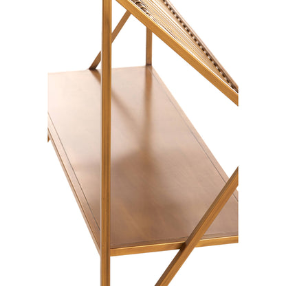 Ezra Antique Bronze Open Cabinet