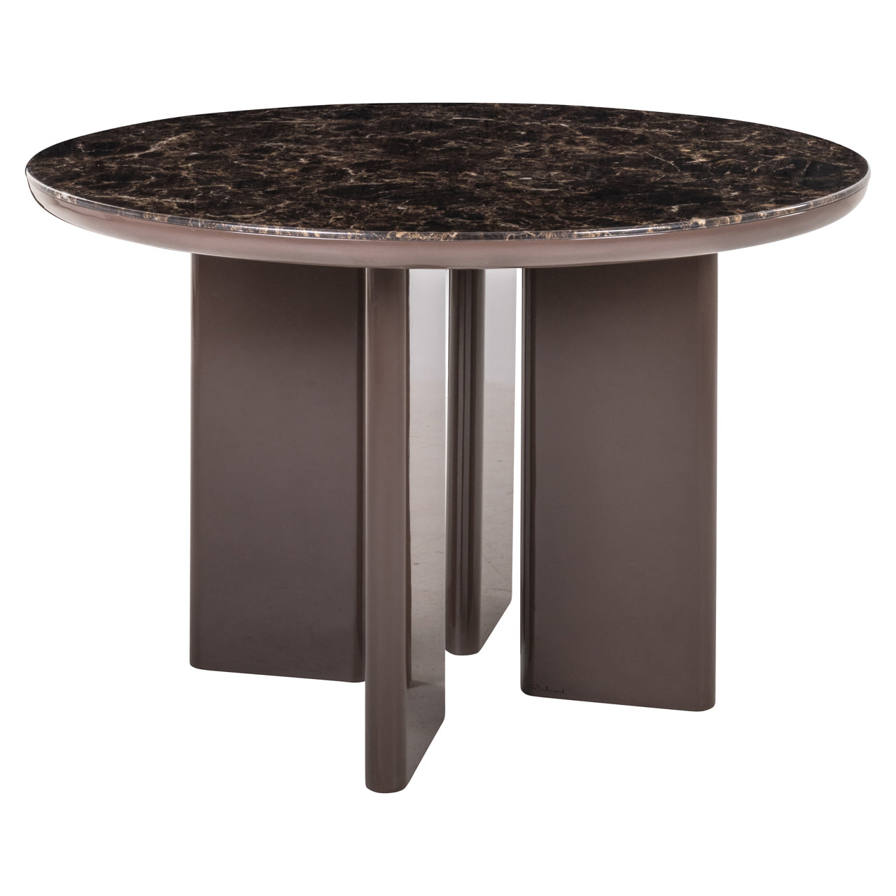 Round Dining table Almundi Chocolate Brown