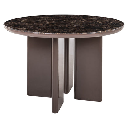 Round Dining table Almundi Chocolate Brown