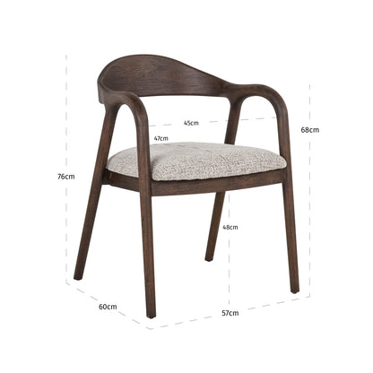 Mihara Dining Chair Mocca Fancy