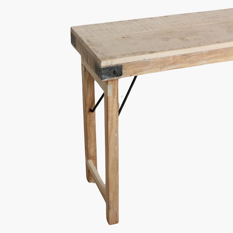 Limewash Folding Console Table