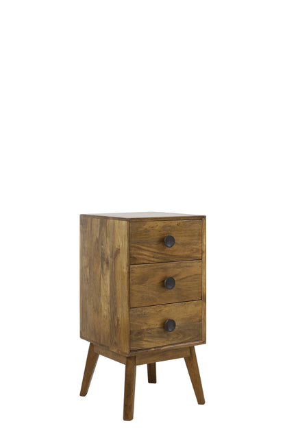 Espita Wood Oil Brown Cabinet with 3 Drawers