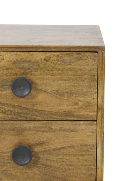 Espita Wood Oil Brown Cabinet with 3 Drawers