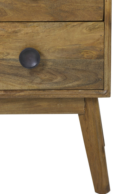 Espita Wood Oil Brown Cabinet with 3 Drawers