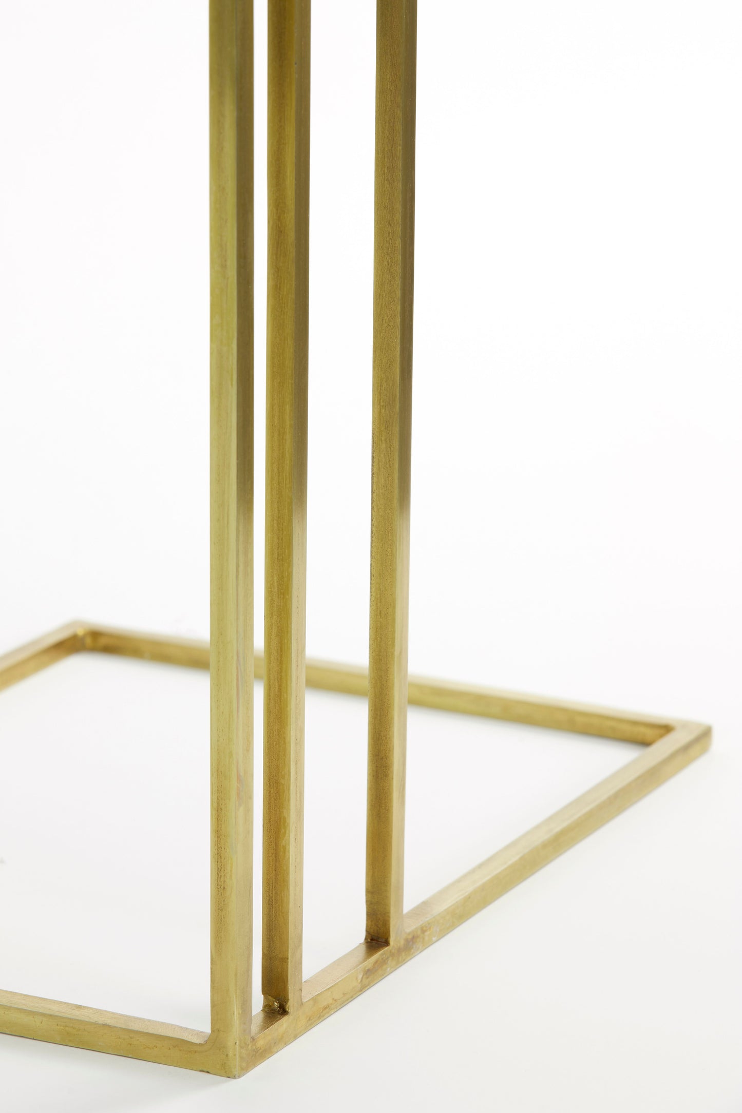 Roshan Brown Marble + Antique Bronze Side Table