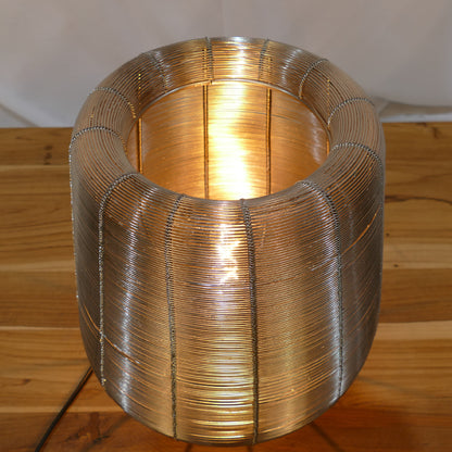 Silver Wire Lantern Table Lamp