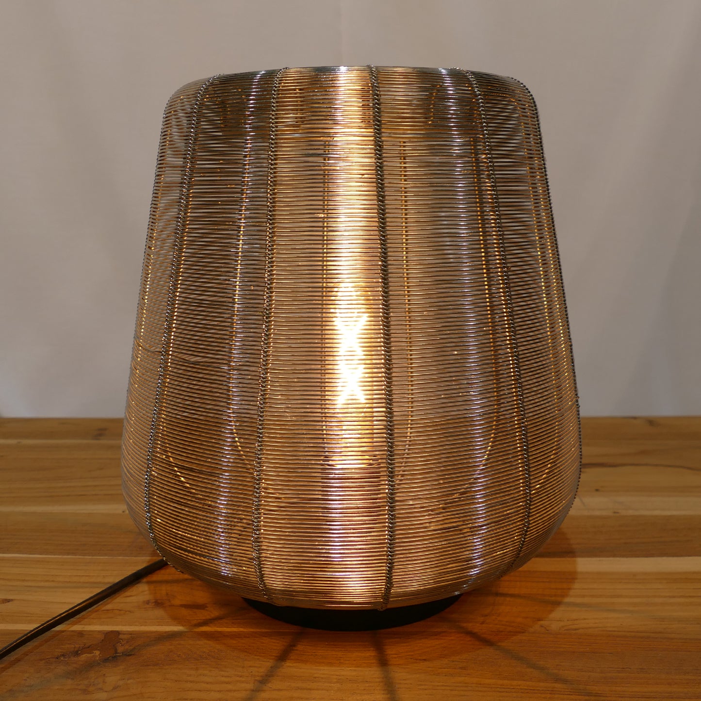 Silver Wire Lantern Table Lamp