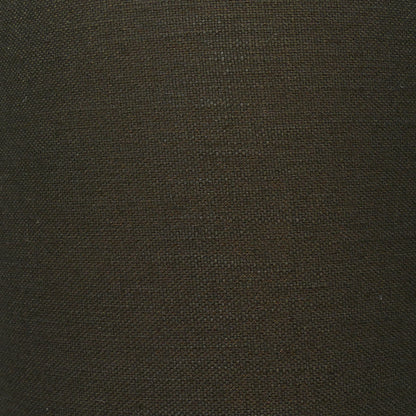 Chrome Double Ring Lamp with Dark Olive Woven Shade