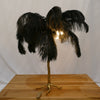 Richmond Black Feather Table Lamp with Gold Bird-Leg Base