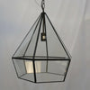 Geometric Black Framed Glass Pendant Light