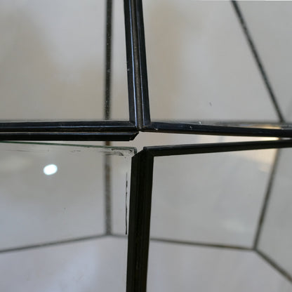 Geometric Black Framed Glass Pendant Light