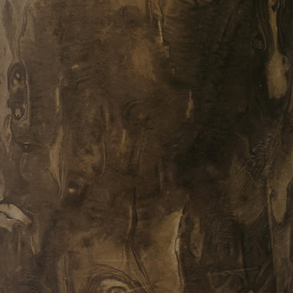 Black Faceted Lamp with Textured Suede Shade