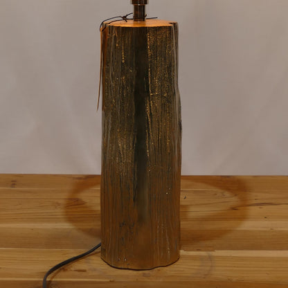 Gold Textured Lamp with Marbled Velvet Shade