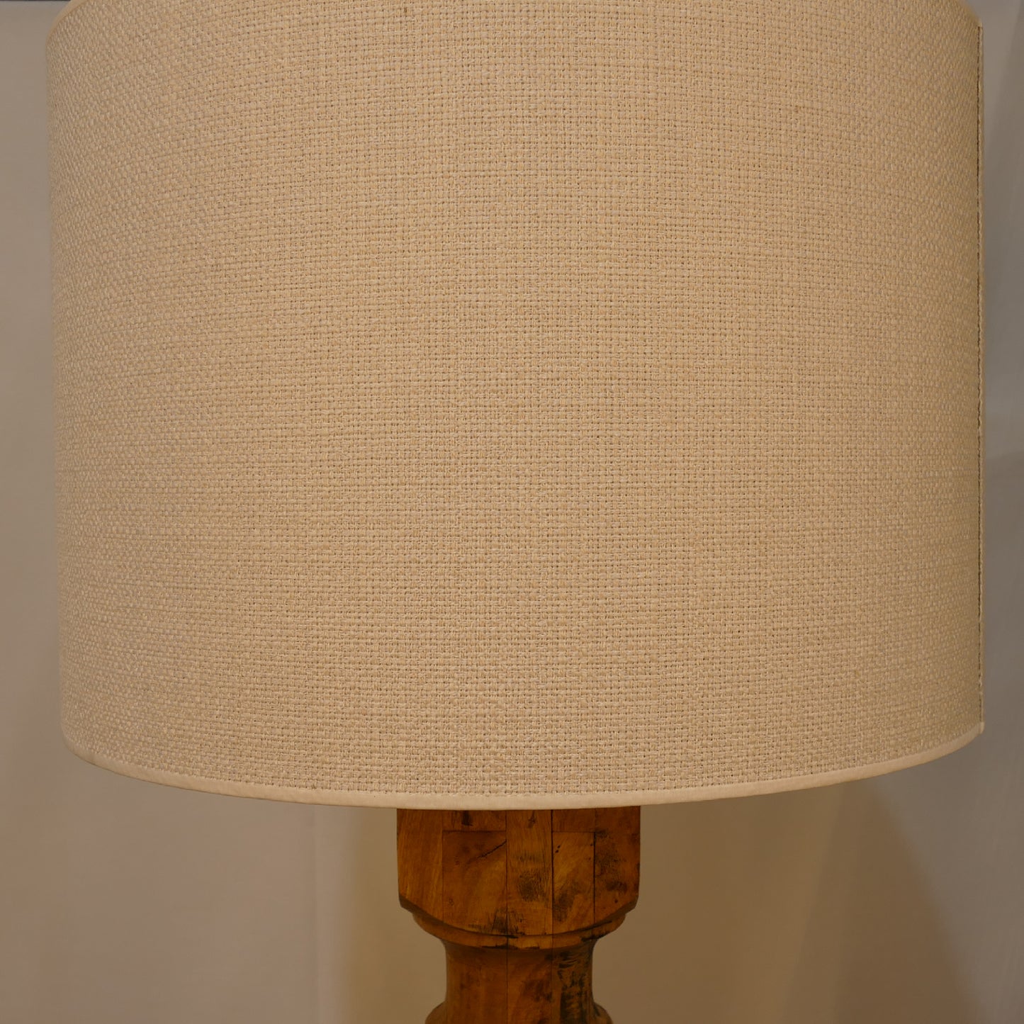 Robbia Natural Wood Floor Lamp with Linen Drum Shade