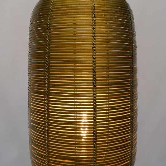 Gold Woven Lantern Table Lamp