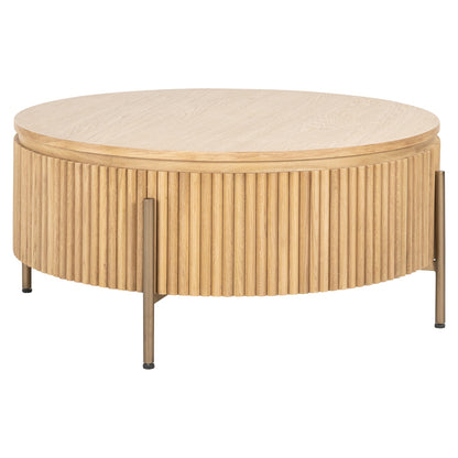 Belfort Round Coffee Table Natural Oak