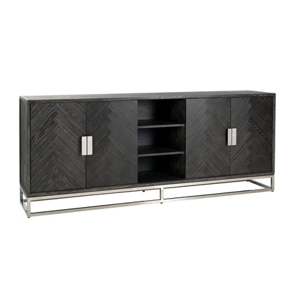 Blackbone 4 Door Sideboard Silver