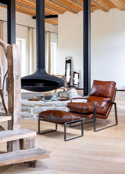 Homy Brown Leather Armchair