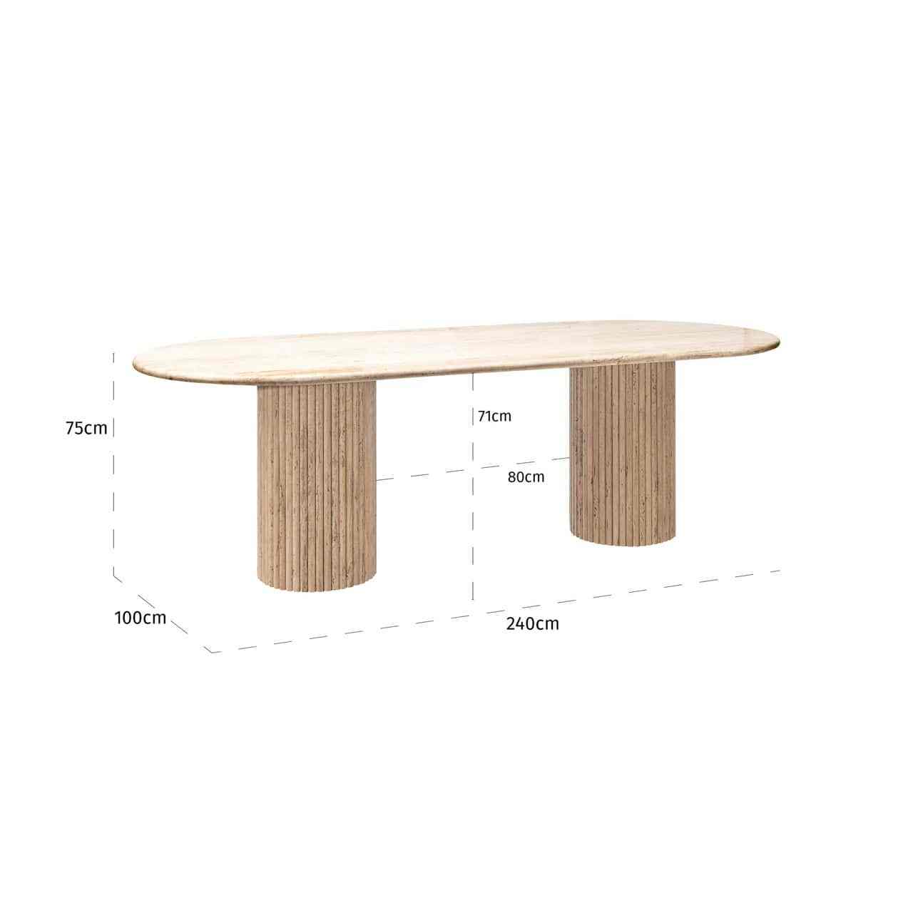 La Cantera Beige Dining Table 240cm