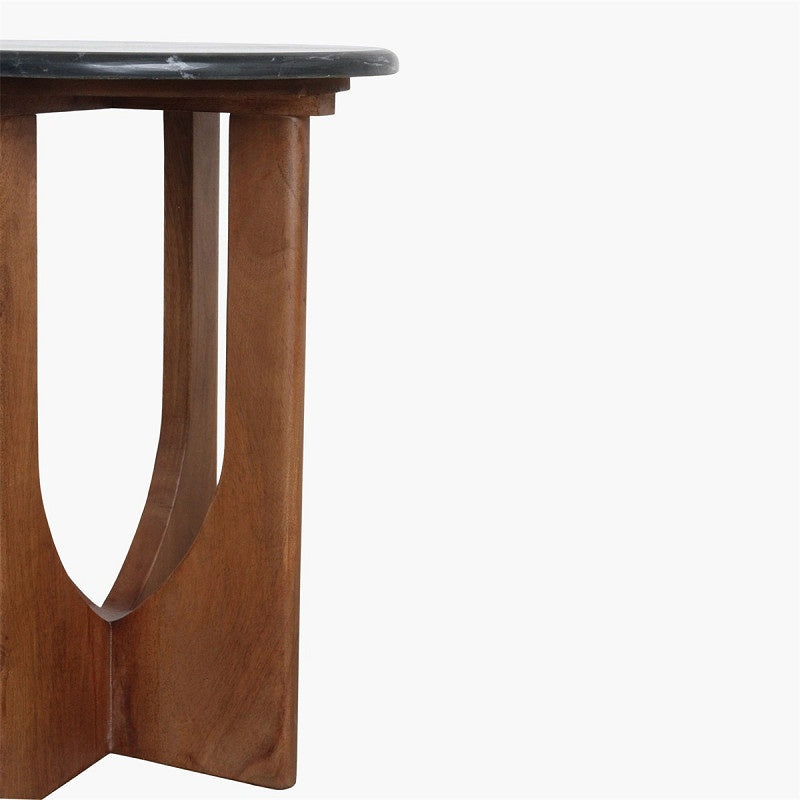 Brunei Side Table Black Marble