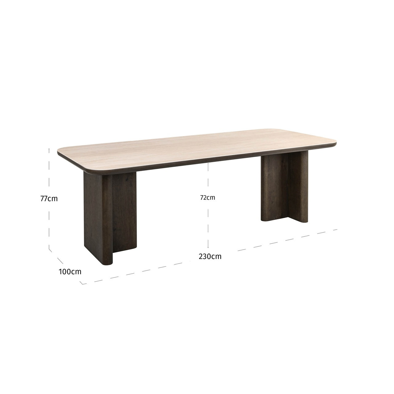 Nando Brown Dining Table 230 cm