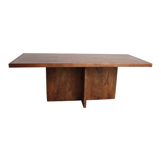 Bullnose Greek Cross Dining Table - Mango Wood