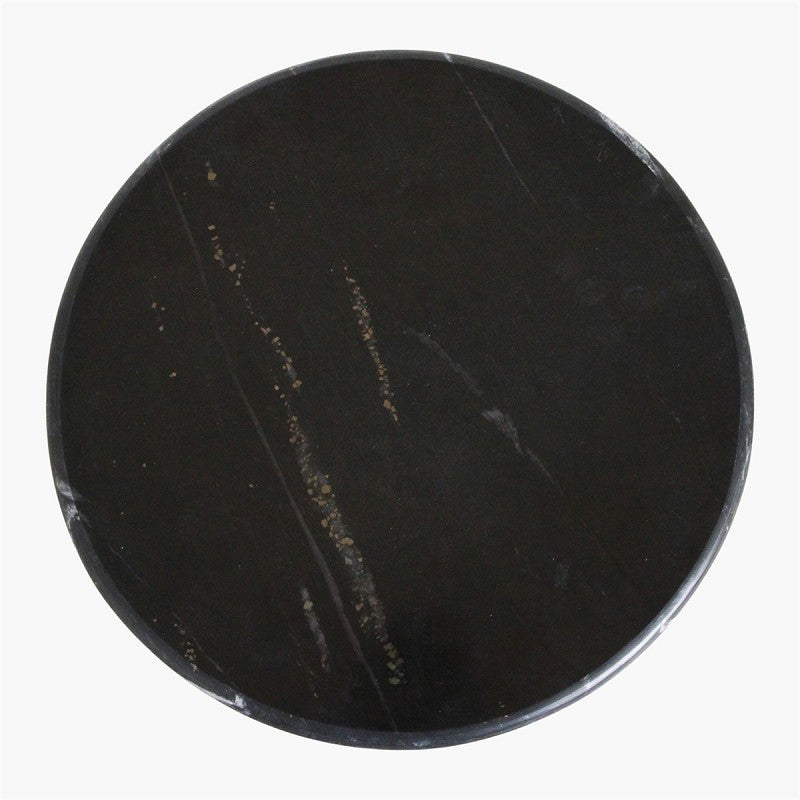 Brunei Side Table Black Marble