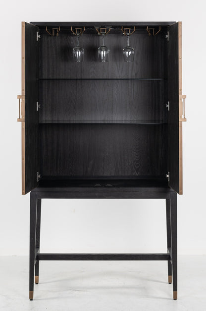 Bloomville Bar Cabinet Gold