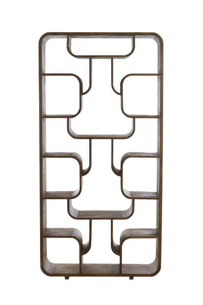 Labare Display Unit Grey-Dark Brown