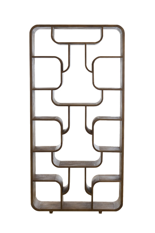 Labare Display Unit Grey-Dark Brown